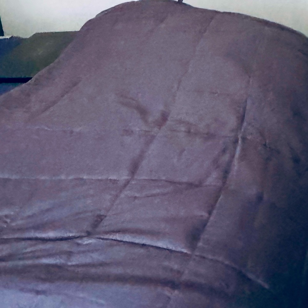 Luxurious Navy Blue Weighted Blanket-open but never used